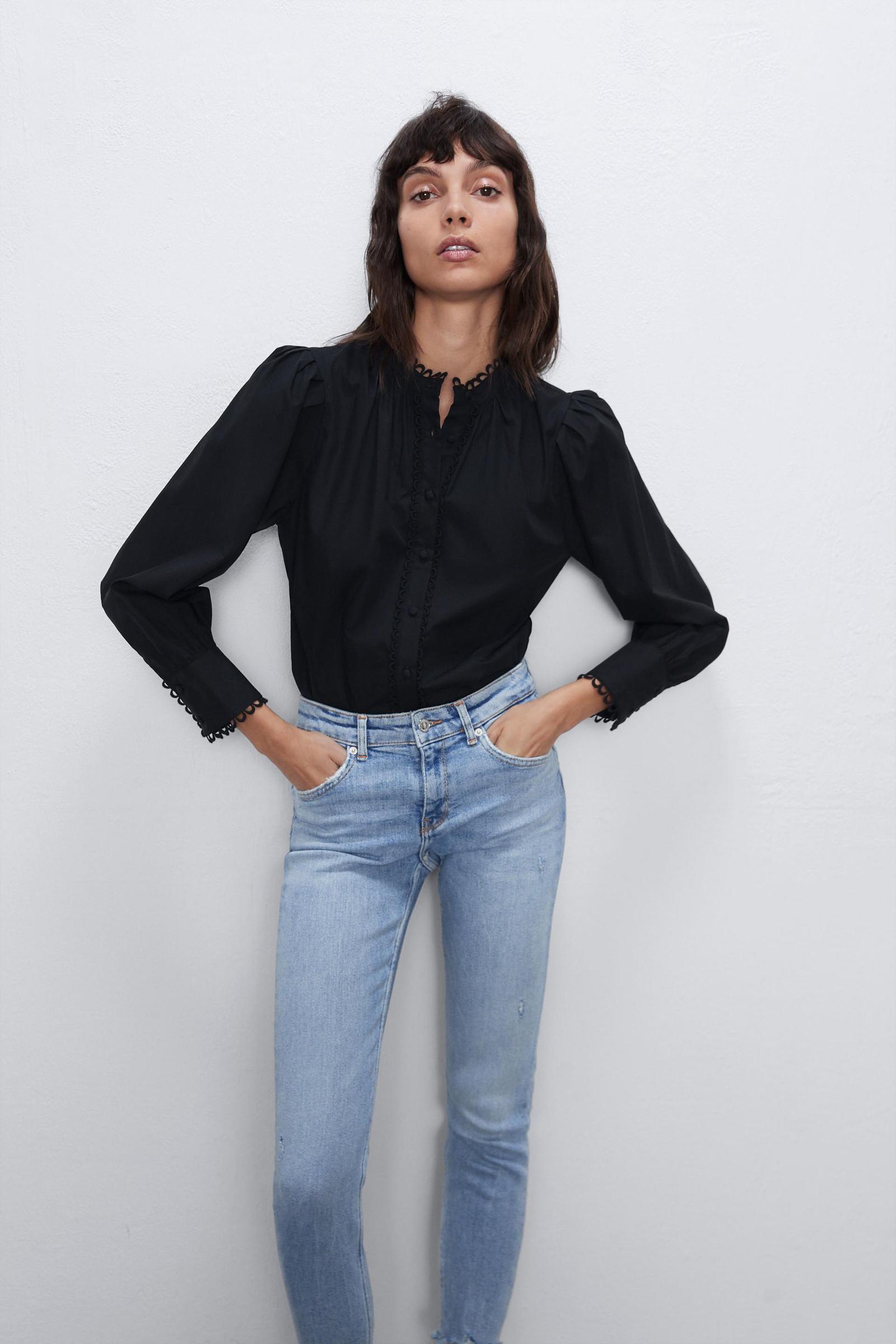 SPODNIE RURKI JEANS WYSOKI STAN