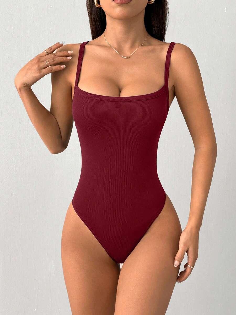 bordowe body na ramiączkach