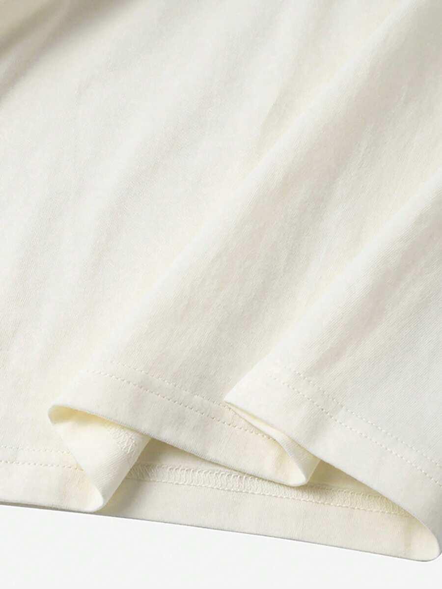 t-shirt okrągły dekolt nadruk