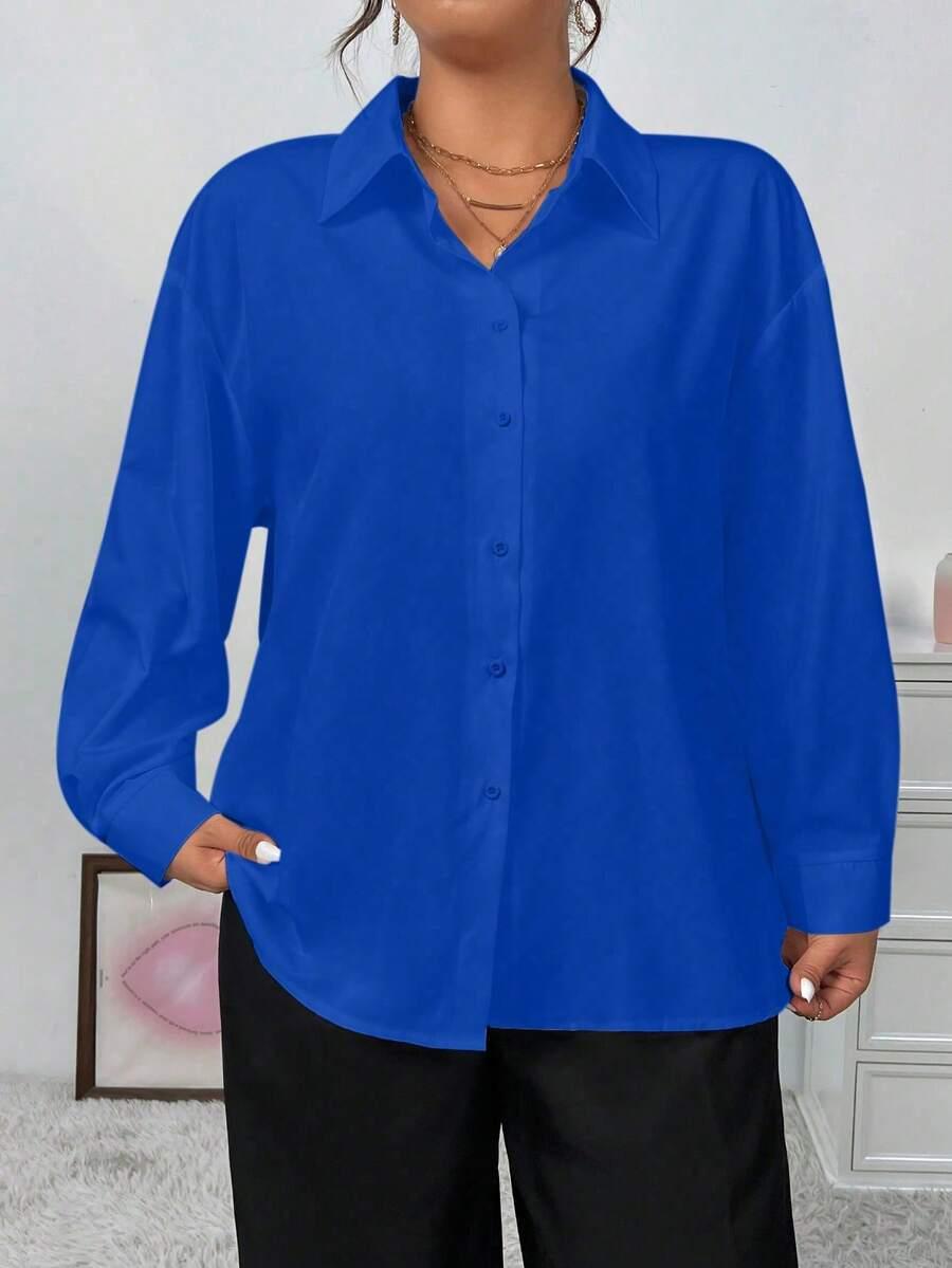niebieska bluzka oversize