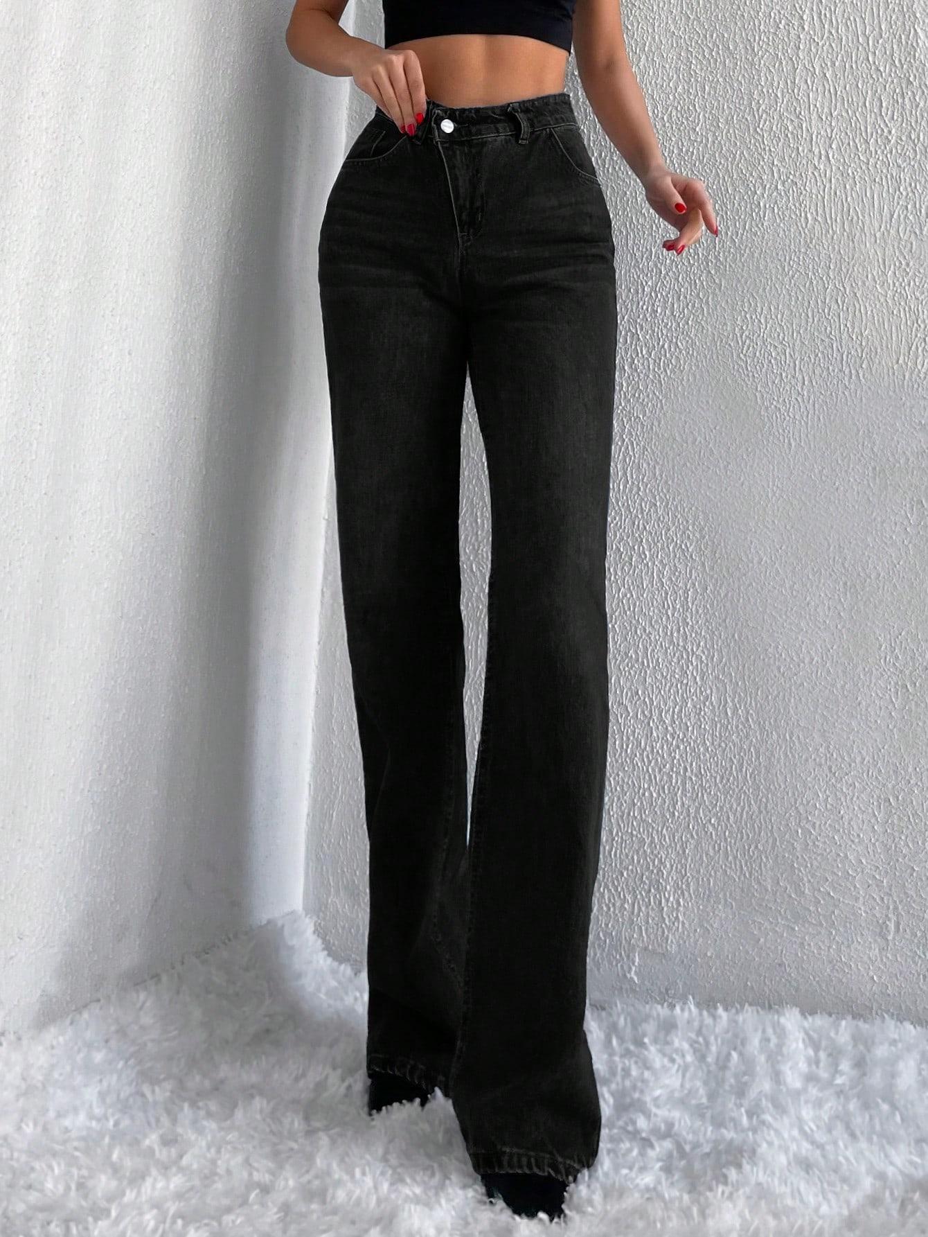 CZARNE SPODNIE JEANS