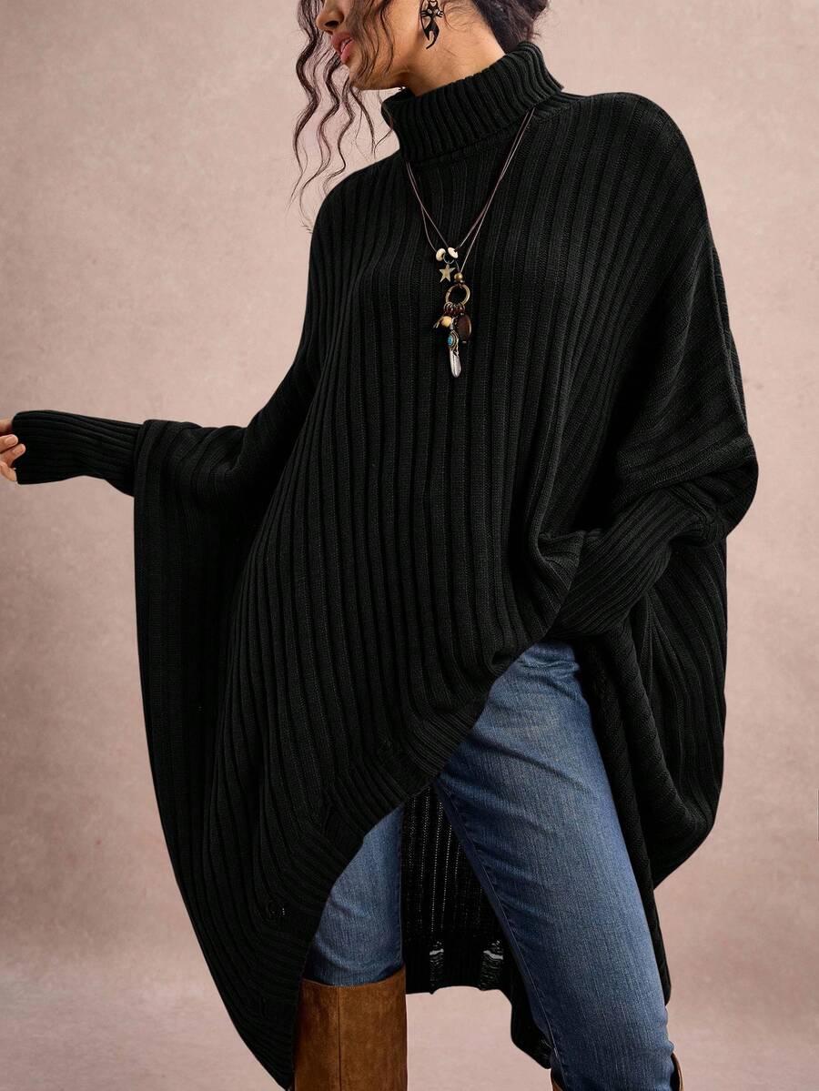 czarny sweter golf