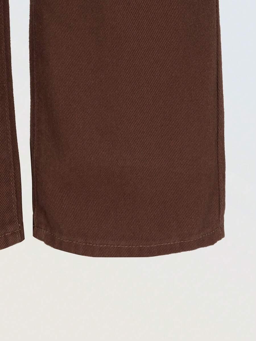 brązowe spodnie jeans