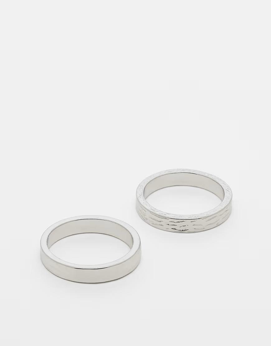 SREBRNY PIERŚCIONEK 2-PACK 