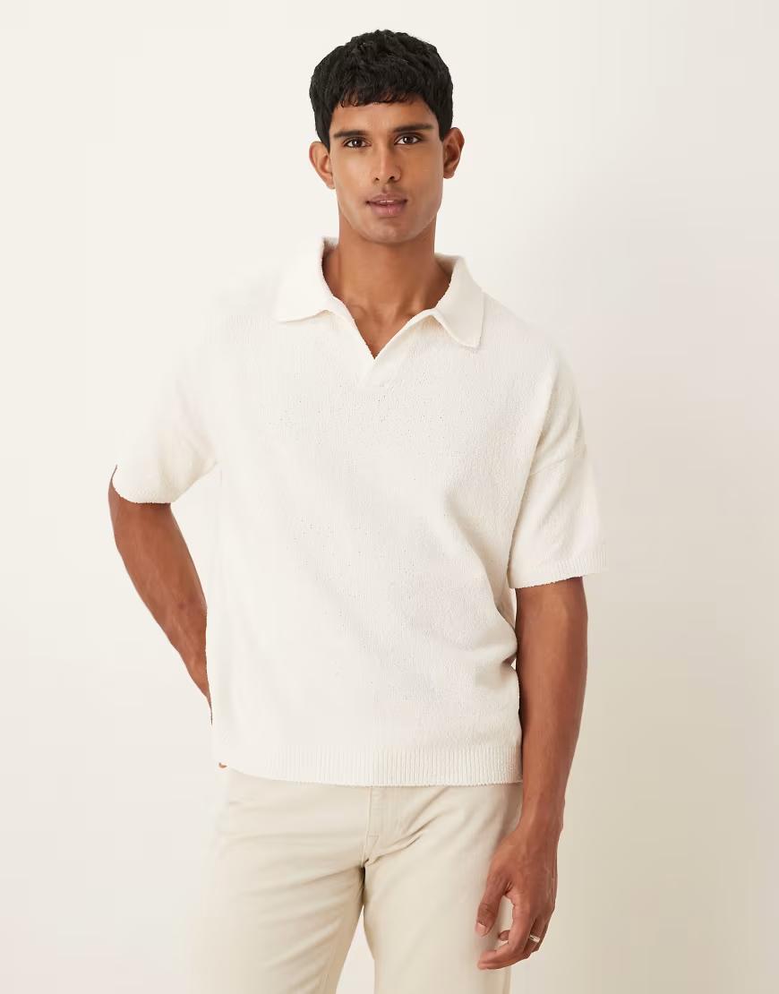 dzianinowa koszulka polo oversize