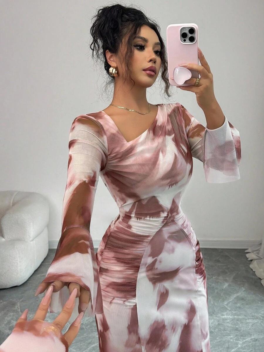MAXI SUKIENKA DŁUGI RĘKAW 