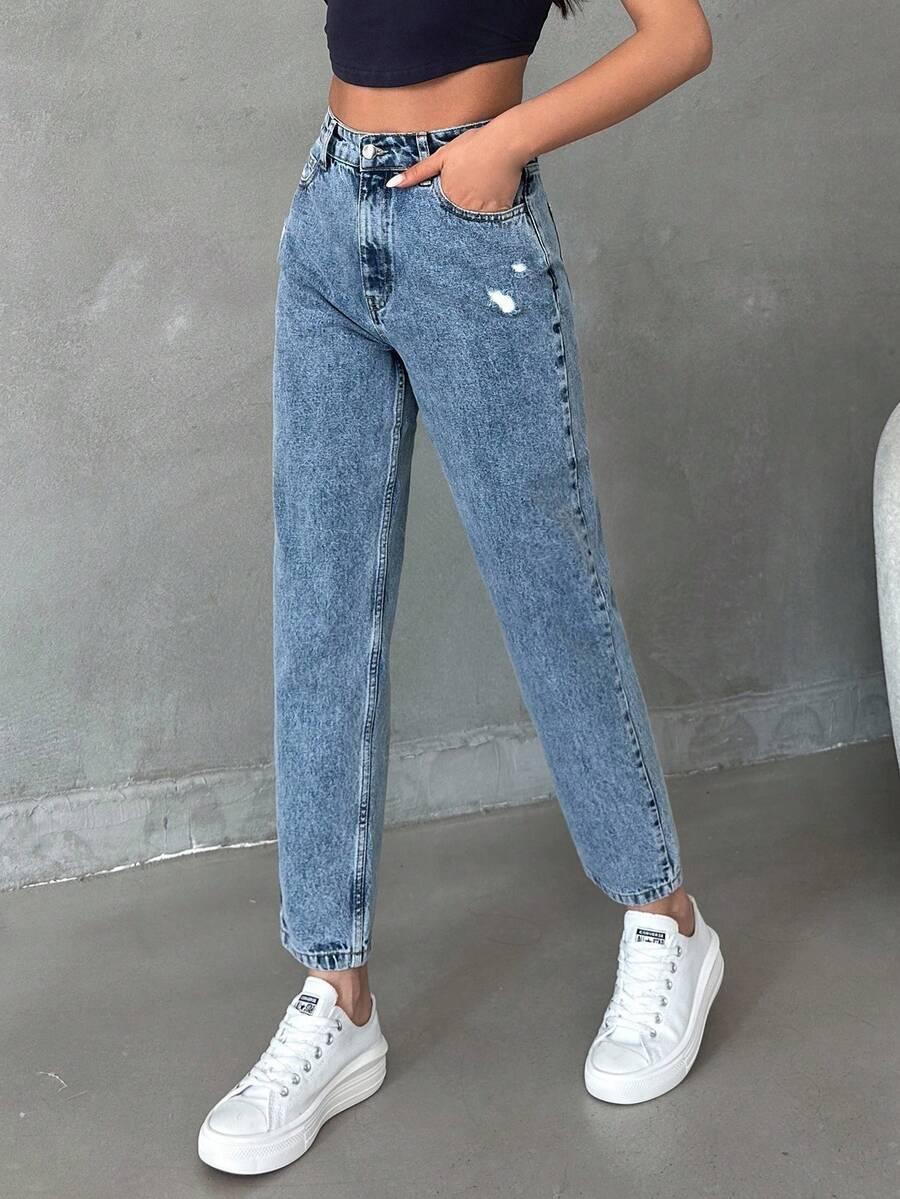 NIEBIESKIE SPODNIE JEANS