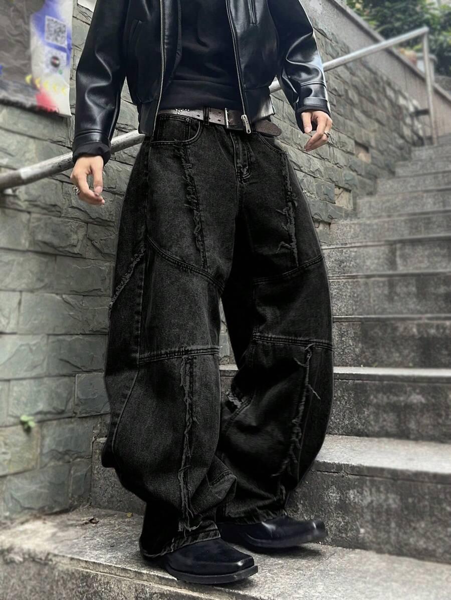 CZARNE SPODNIE JEANS
