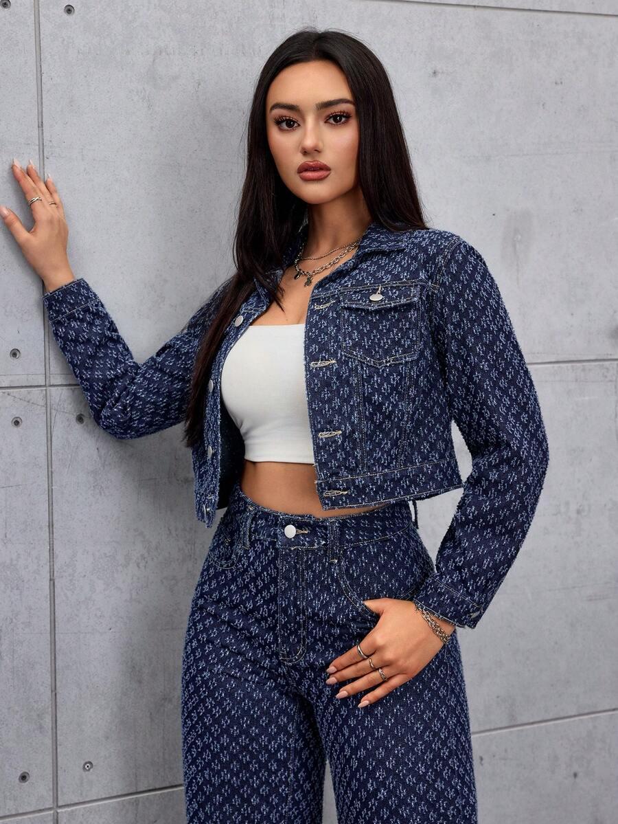 granatowa kurtka jeans 