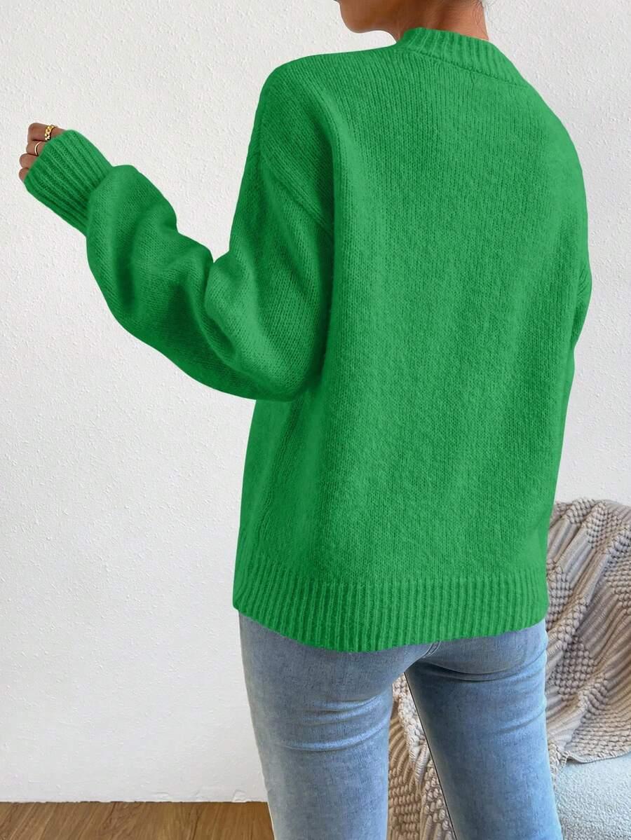 zielony dzianinowy sweter 