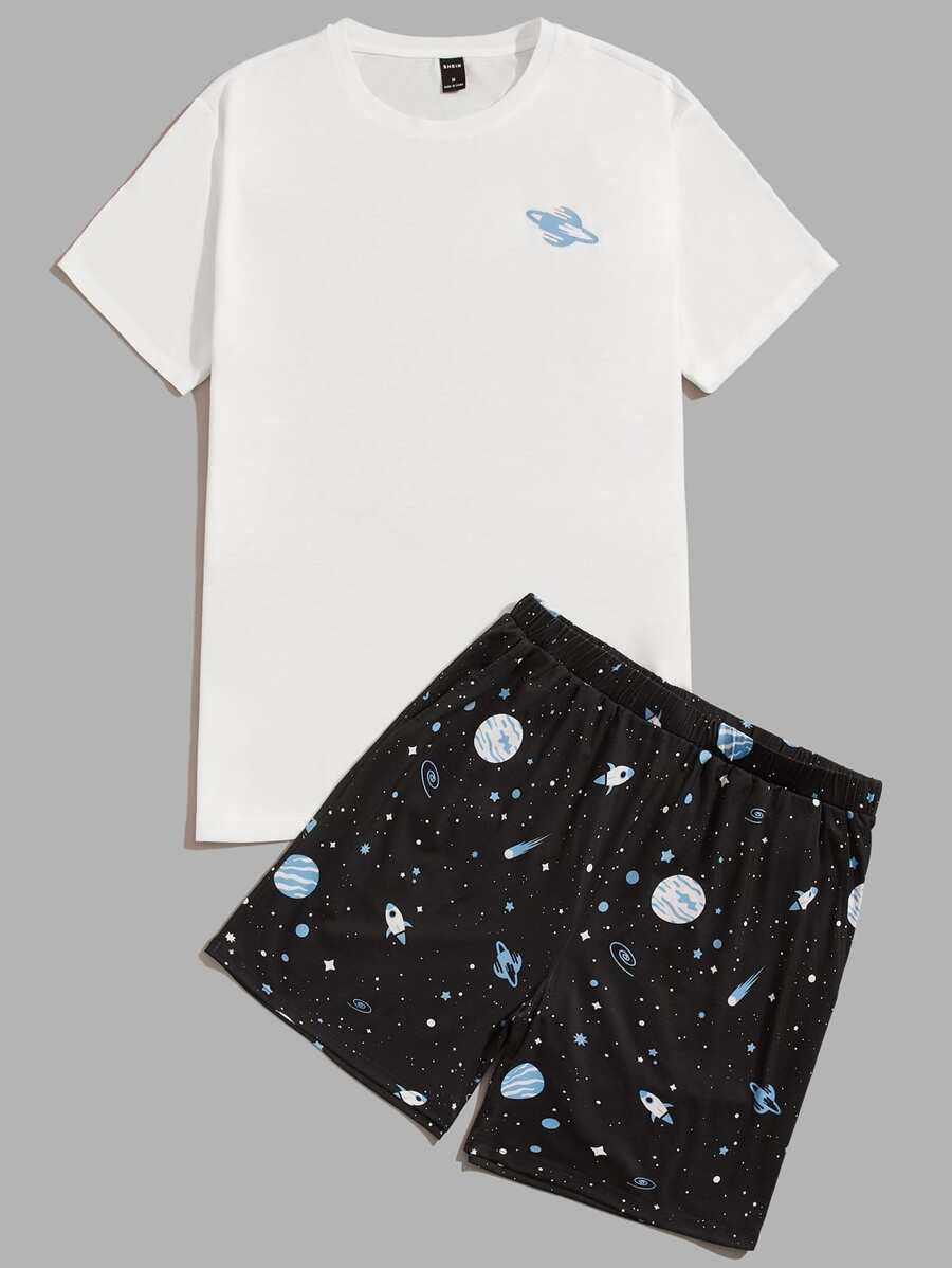 komplet piżama spodenki t-shirt