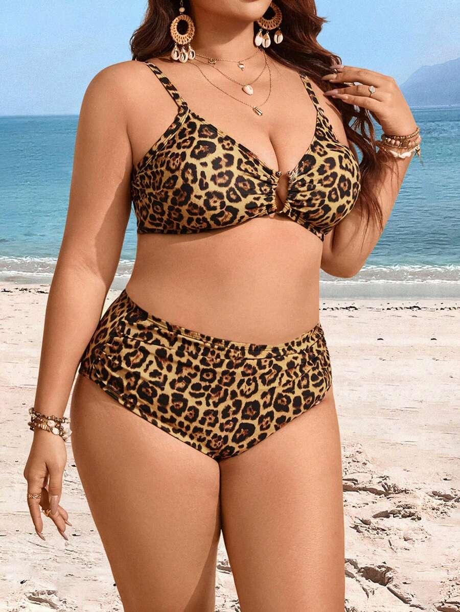 DWUCZĘŚCIOWY STRÓJ KĄPIELOWY ANIMAL PRINT