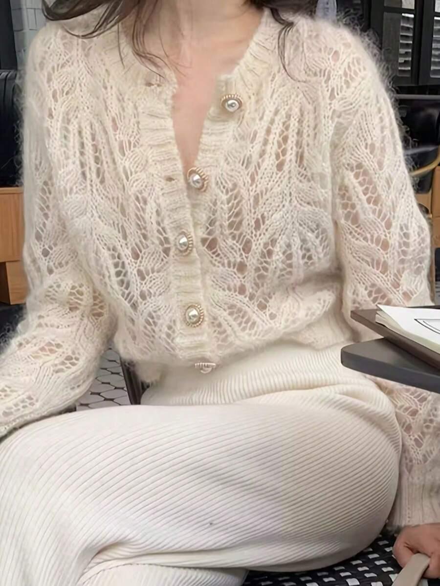 BEŻOWY SWETER KARDIGAN