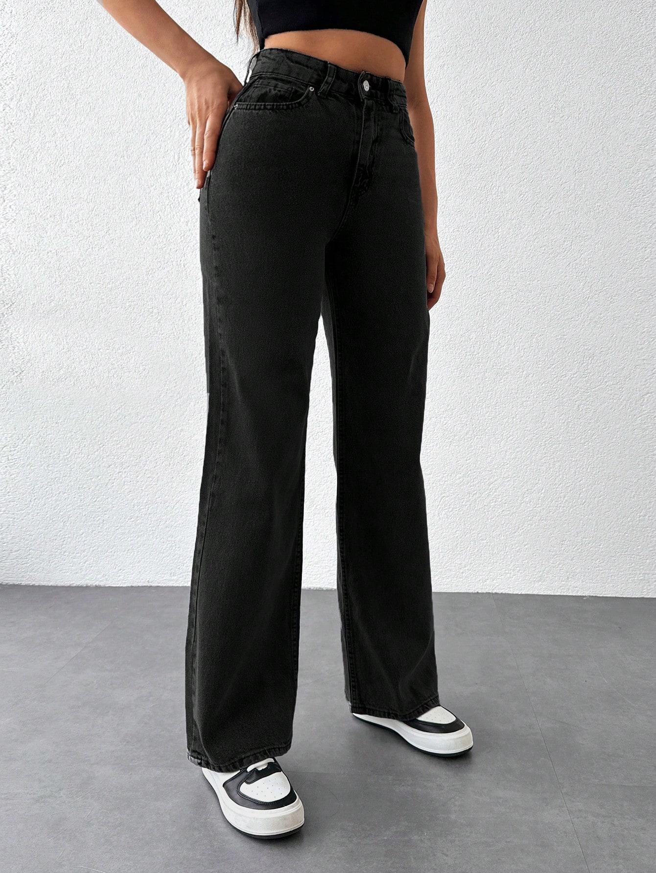 CZARNE SPODNIE JEANS