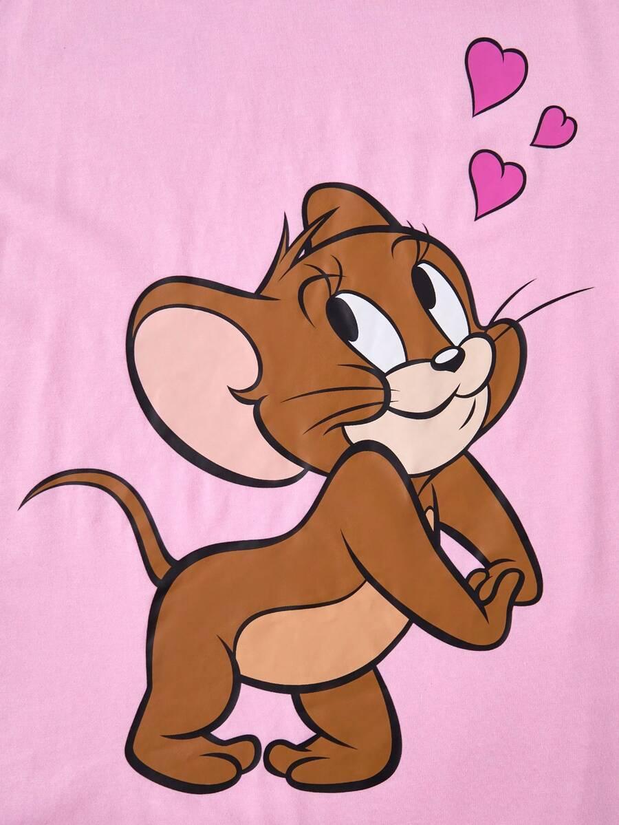 RÓŻOWY T-SHIRT NAPIS PIŻAMA