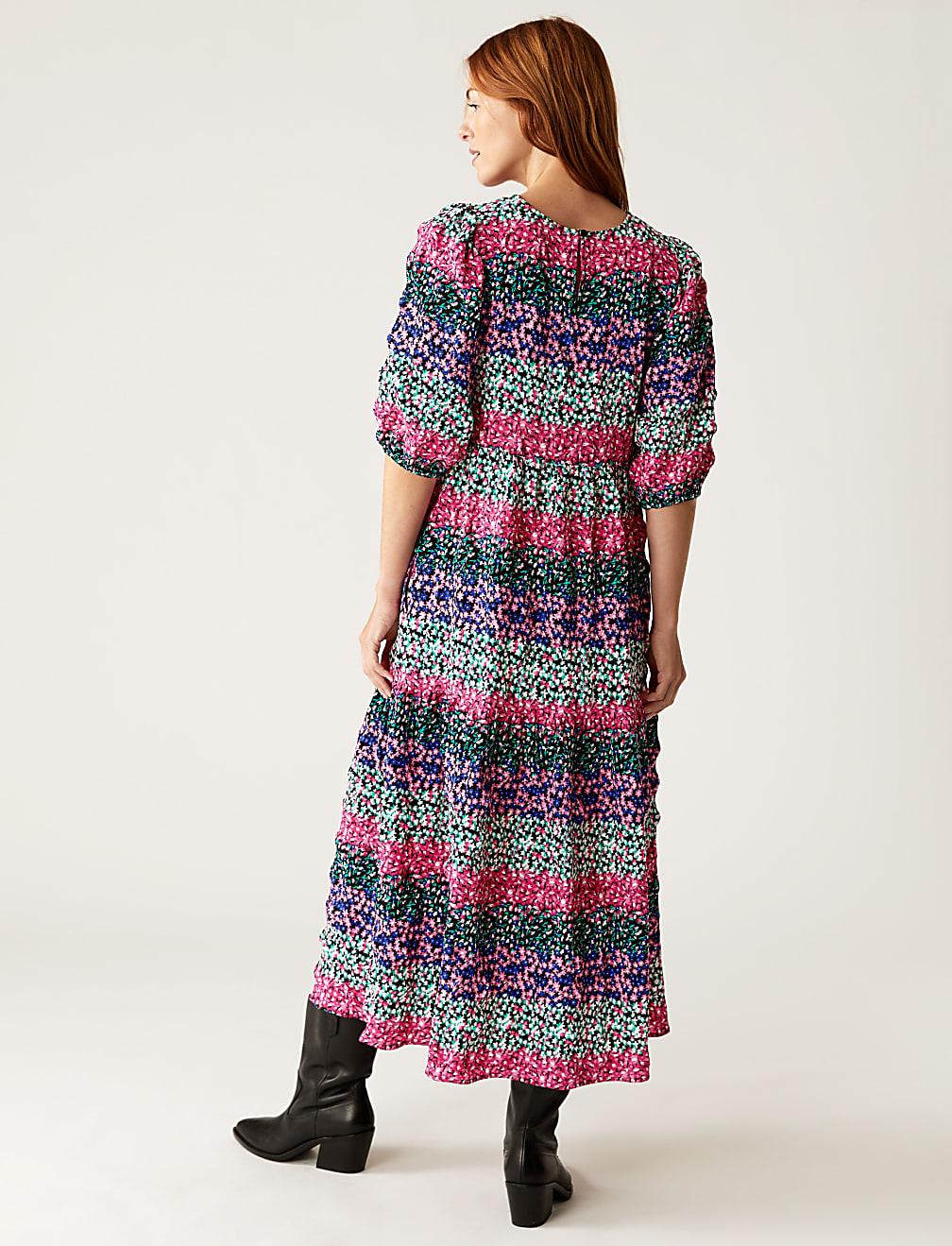 SUKIENKA PRINT KWIATY T42-7299-ZZ