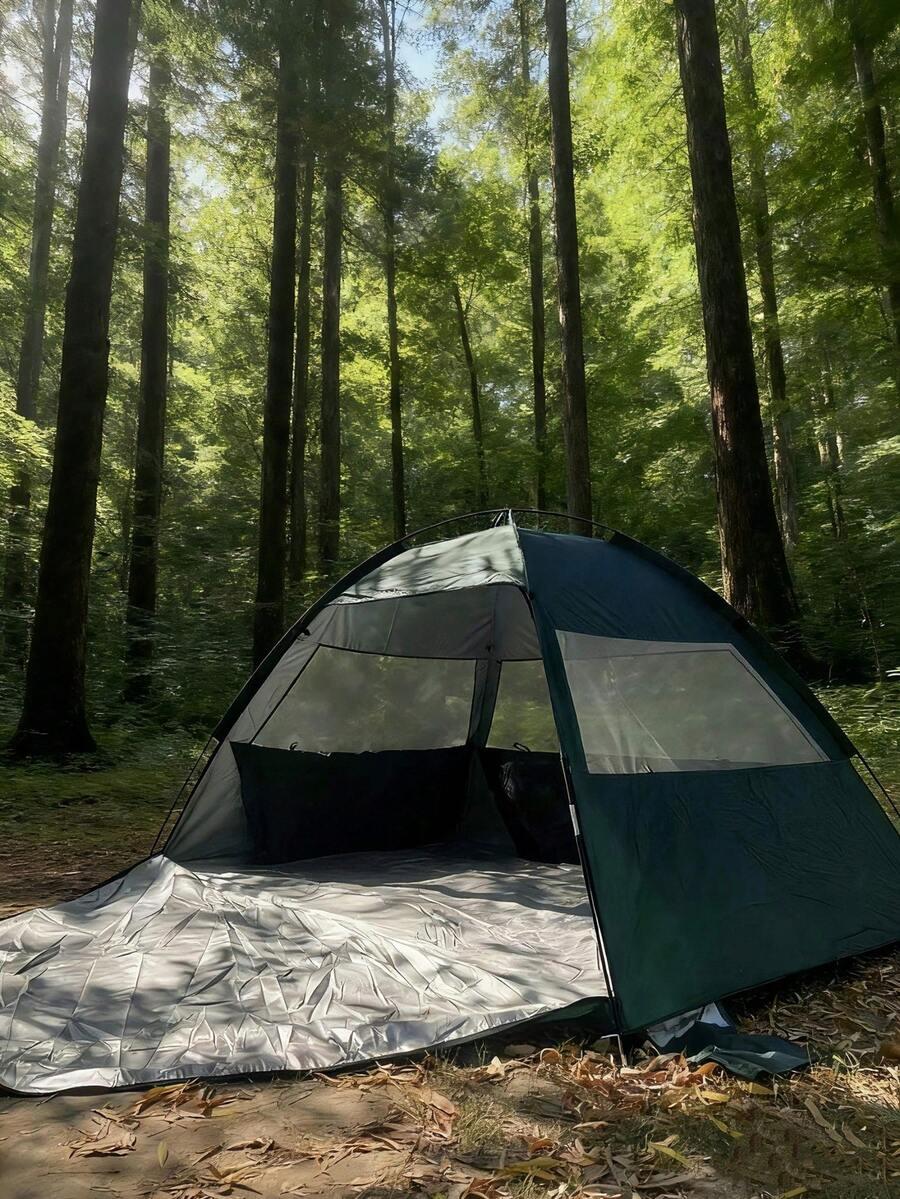 zielony namiot plażowy