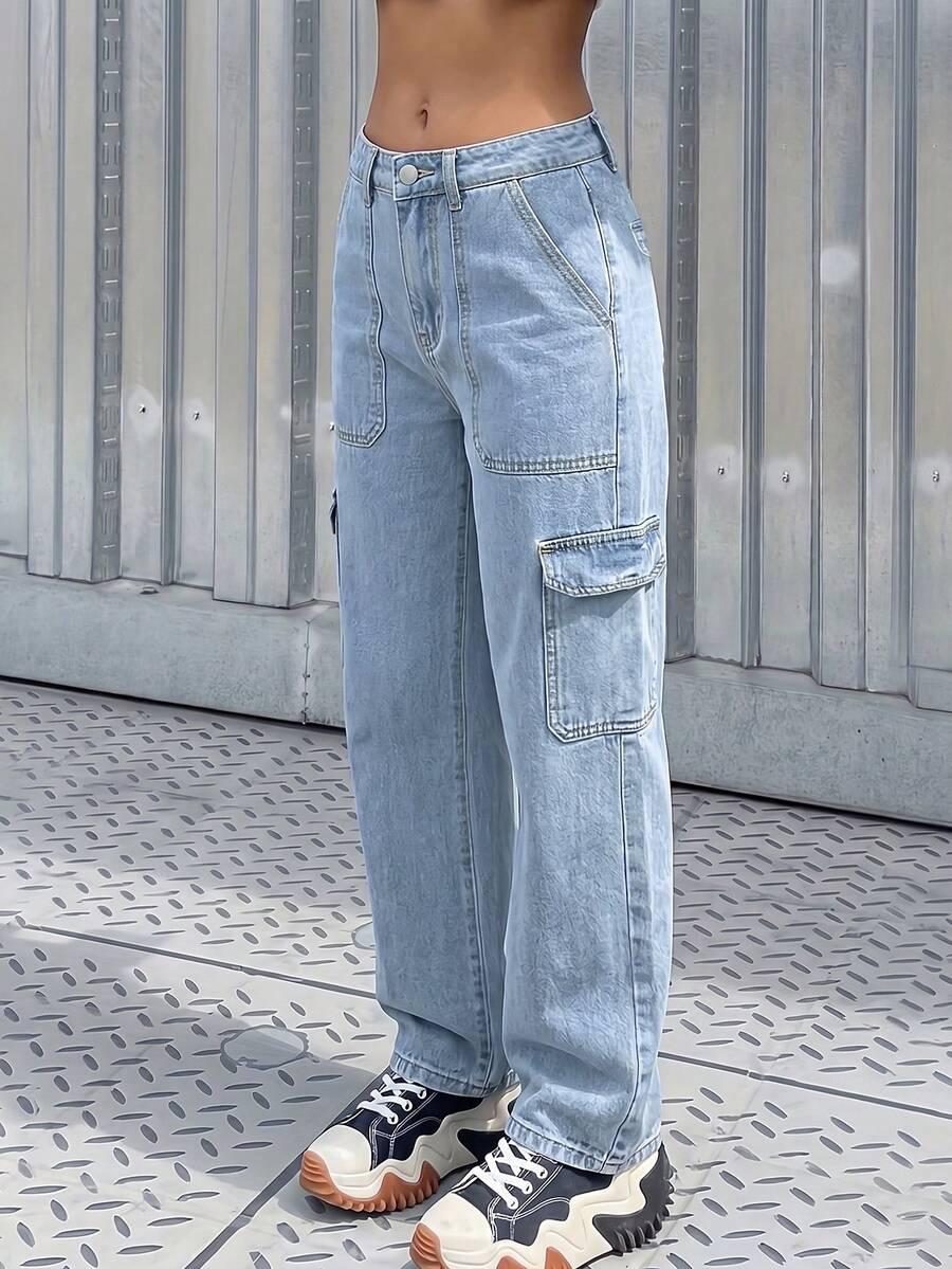 NIEBIESKIE SPODNIE JEANS