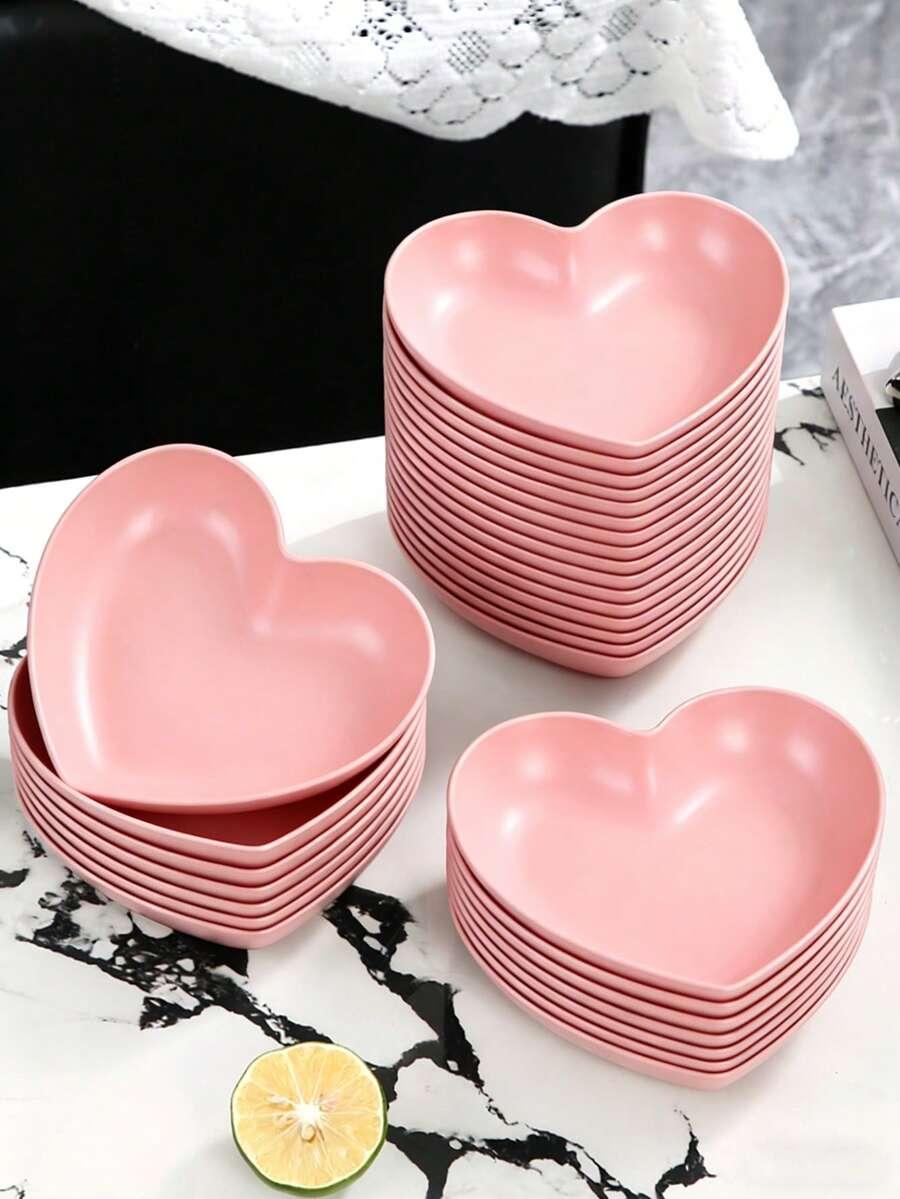 plastikowy talerz serce 1 szt