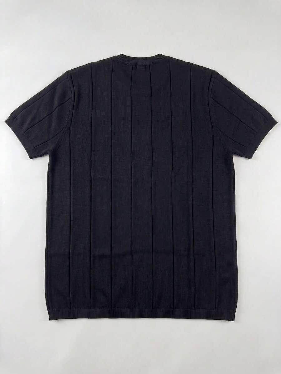 czarny t-shirt dzianina