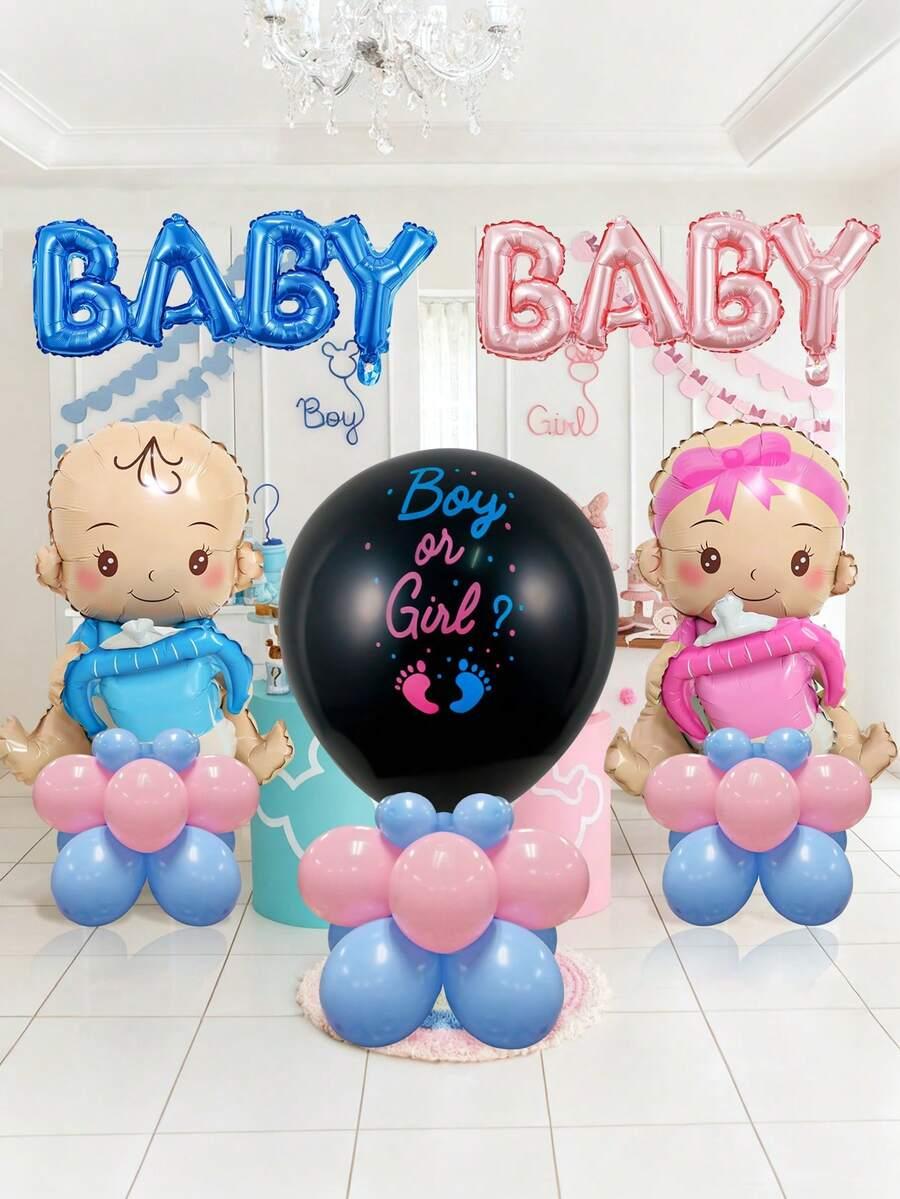 ZESTAW dekoracyjny na baby shower 50szt
