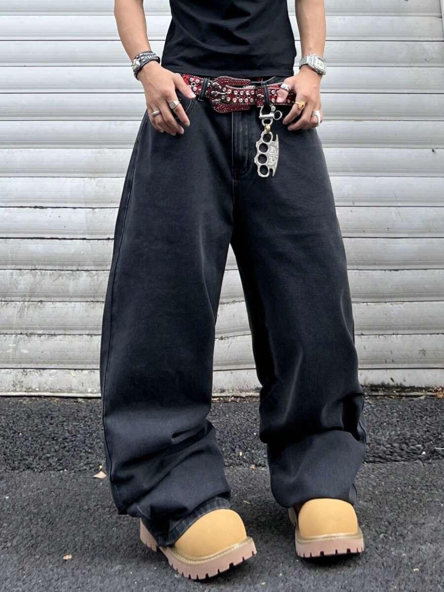 czarne spodnie jeans