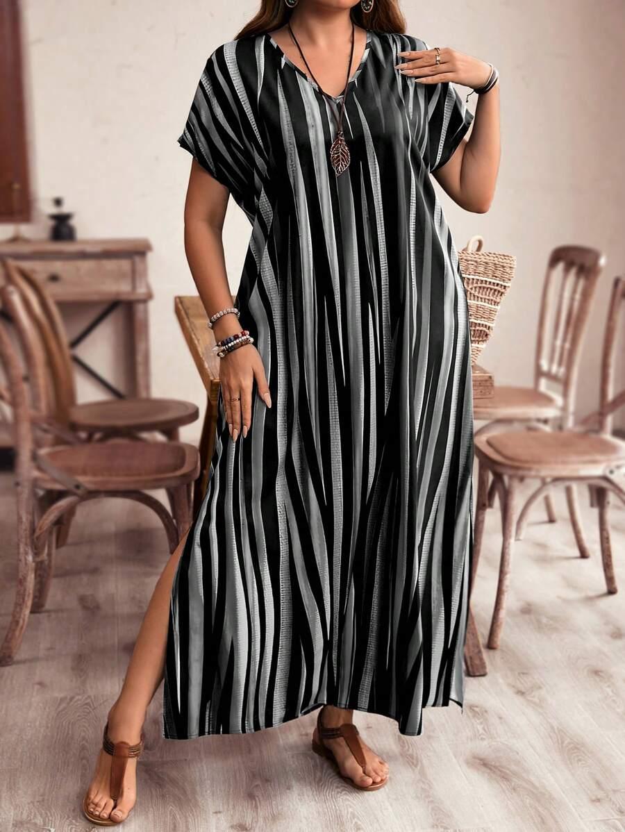 MAXI SUKIENKA V-NECK
