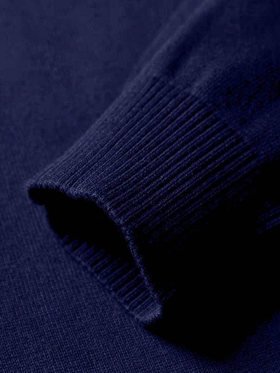 GRANATOWY SWETER CASUAL