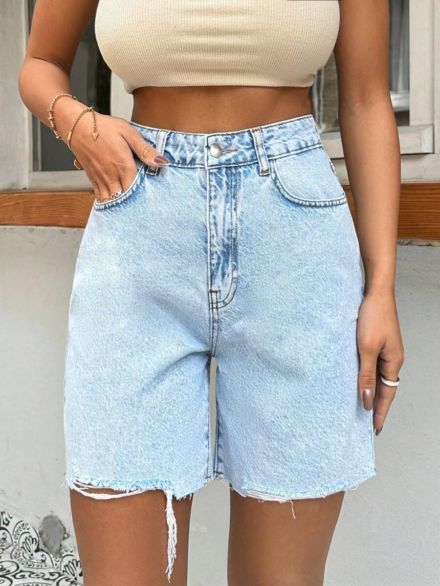 NIEBIESKIE SPODENKI JEANS