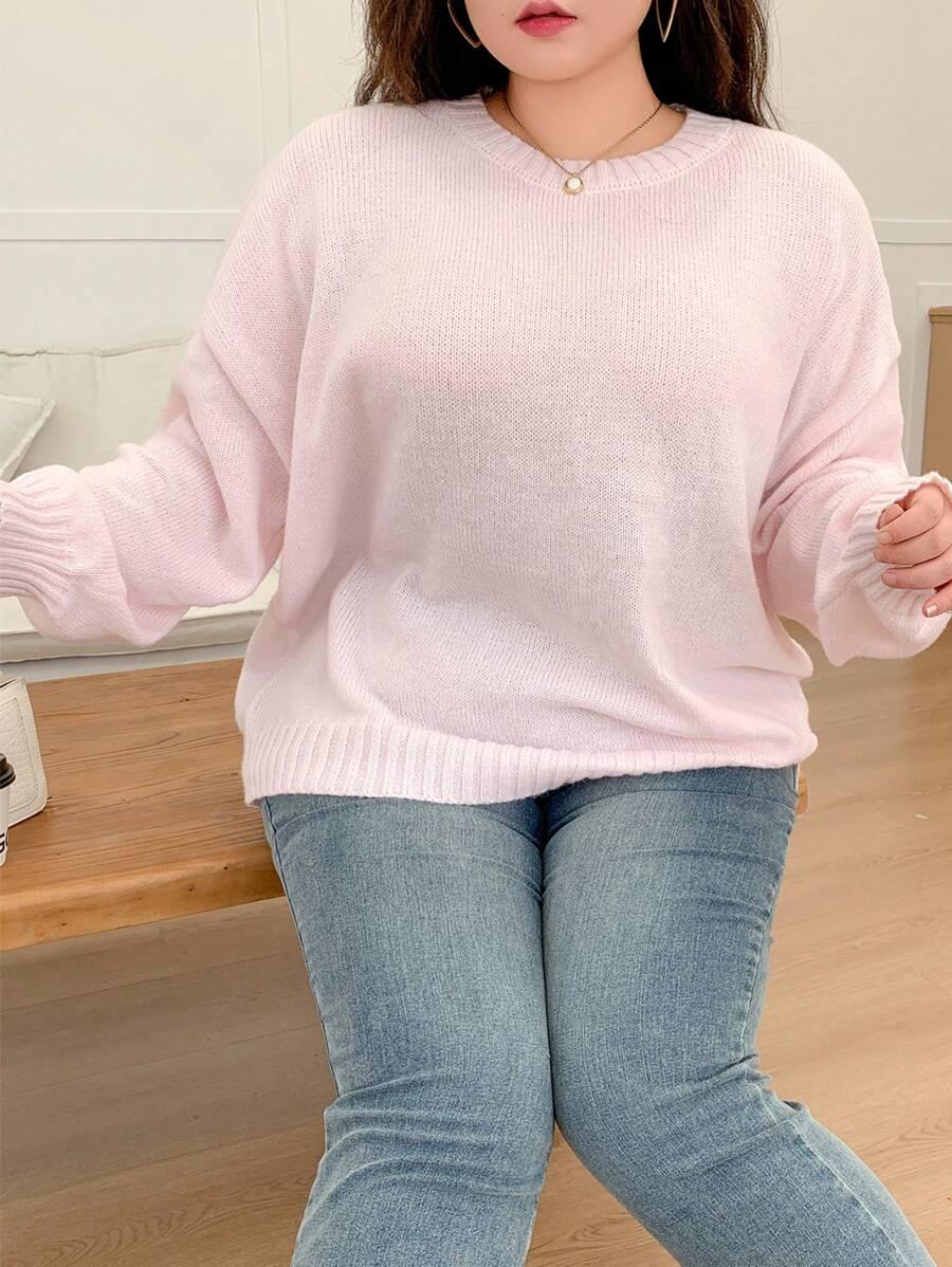 RÓŻOWY SWETER OVERSIZE