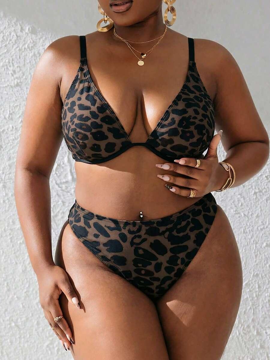 DWUCZĘŚCIOWY STRÓJ KĄPIELOWY ANIMAL PRINT
