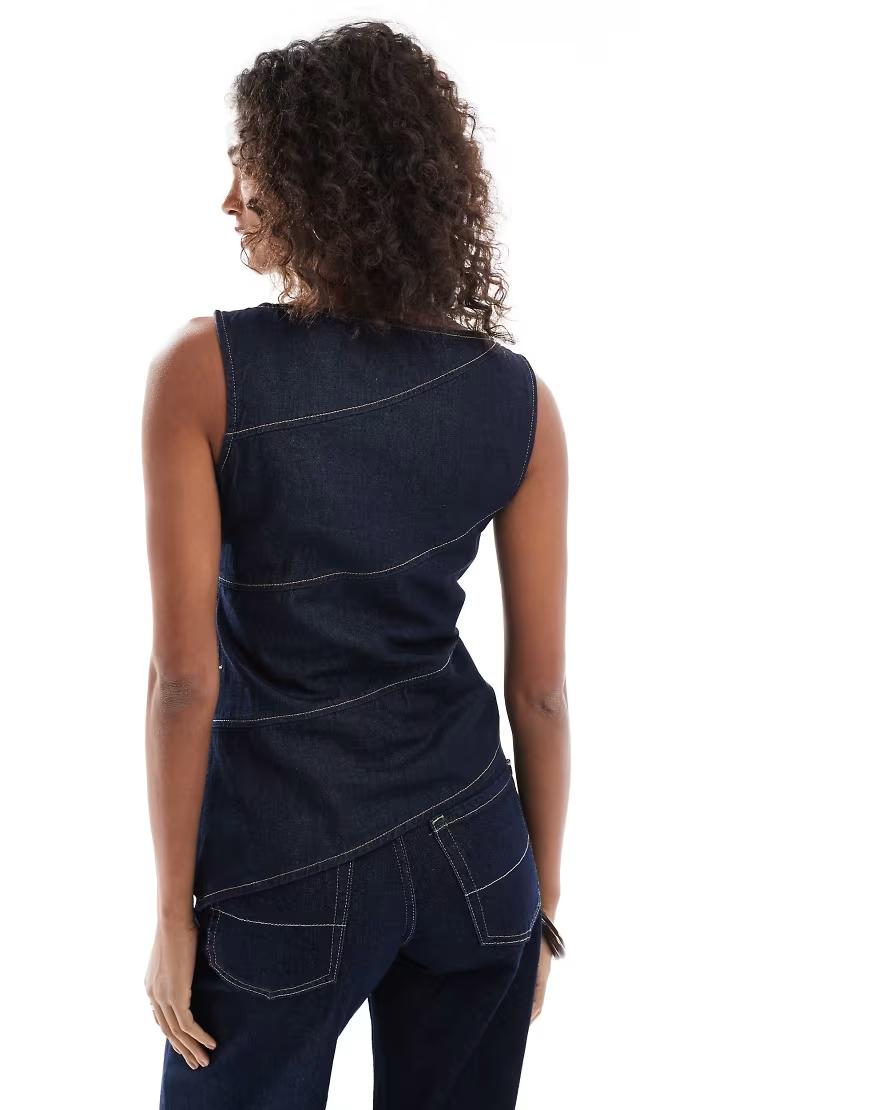 ASYMETRYCZNY top jeans 