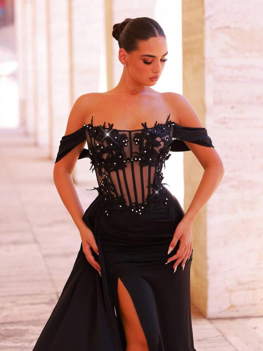 CZARNA MAXI SUKIENKA