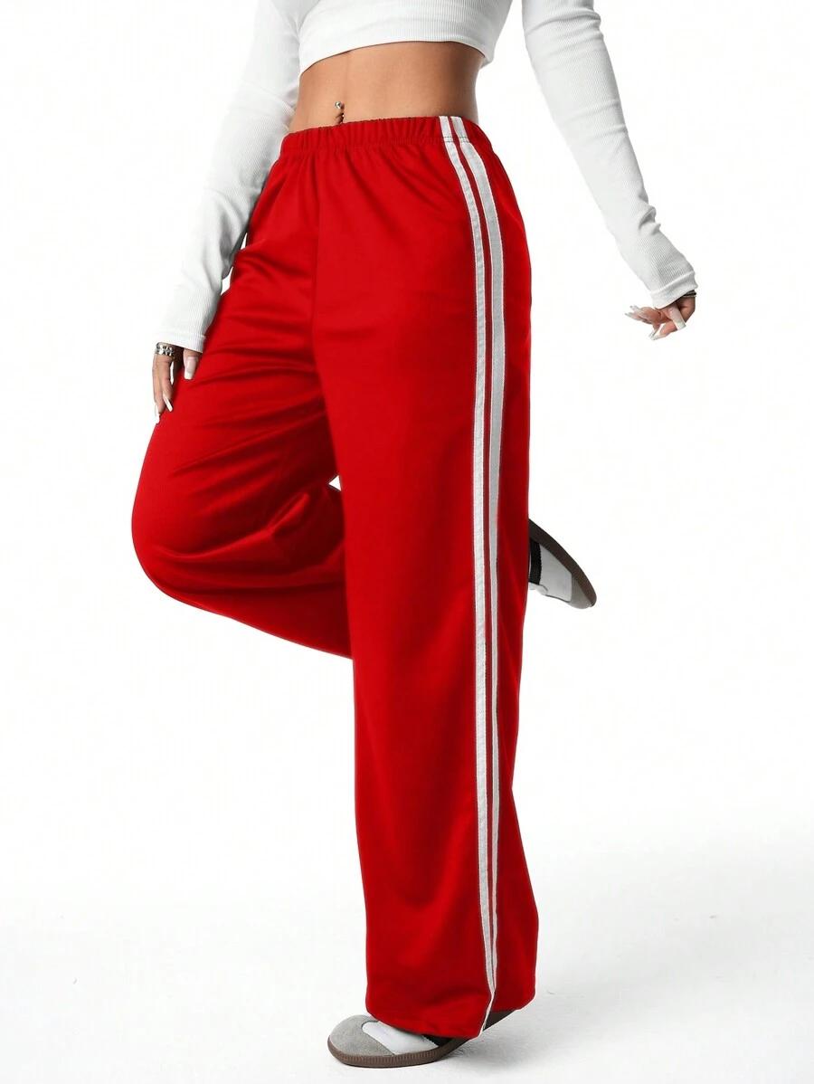 czerwone spodnie casual