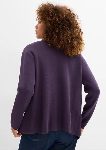 SWETER DAMSKI SEREK/V-DEKOLT BAWEŁNIANY ROZPINANY