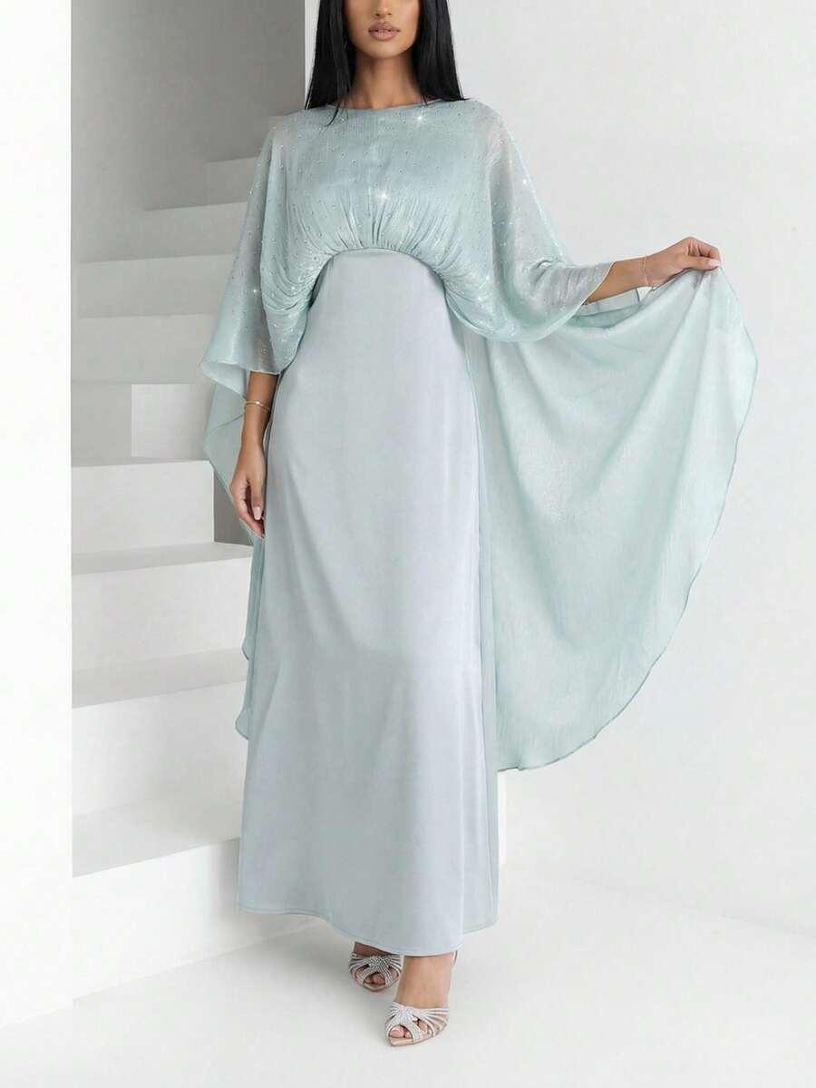 NIEBIESKA MAXI SUKIENKA