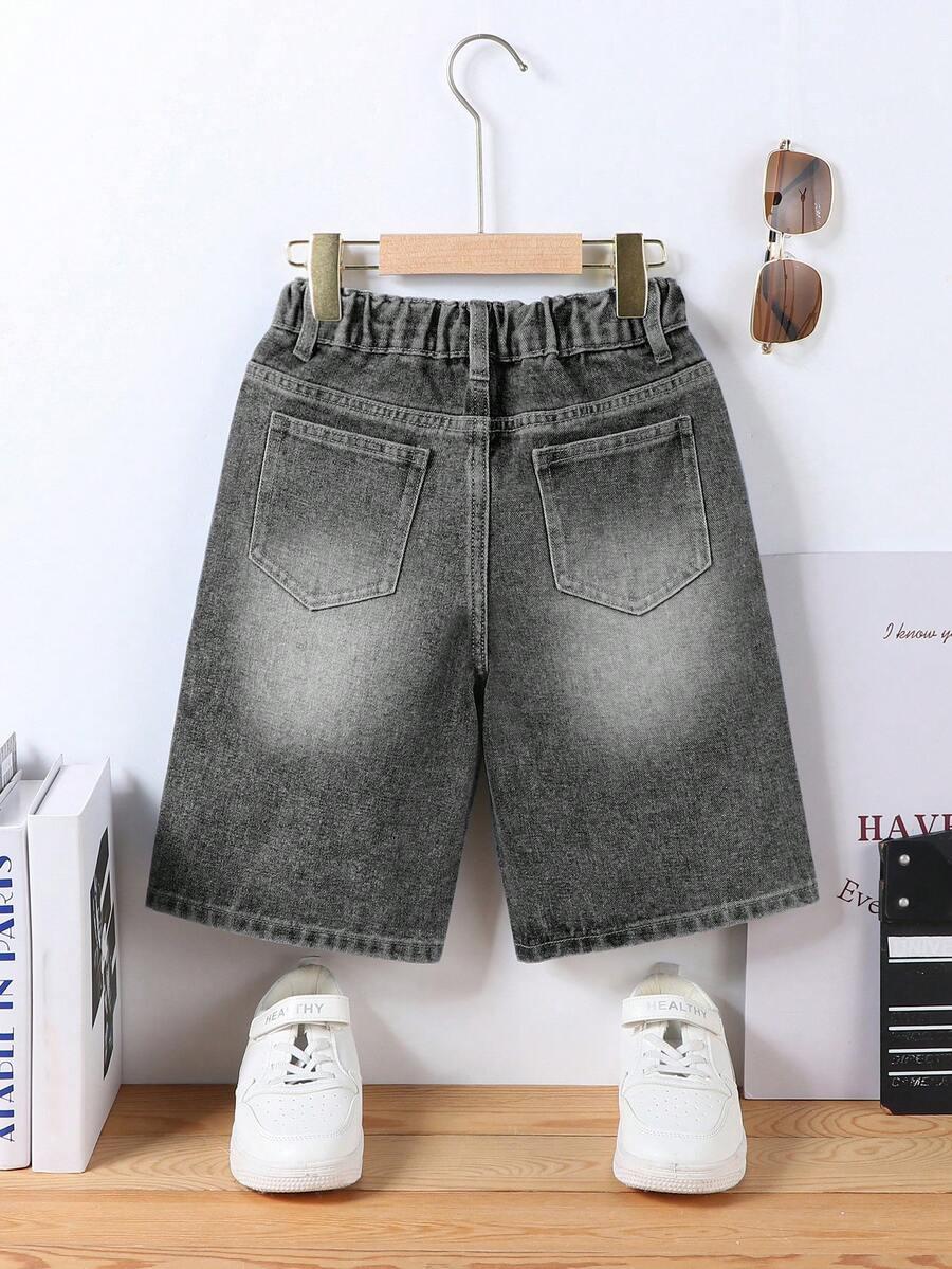 SZARE SPODENKI JEANS 