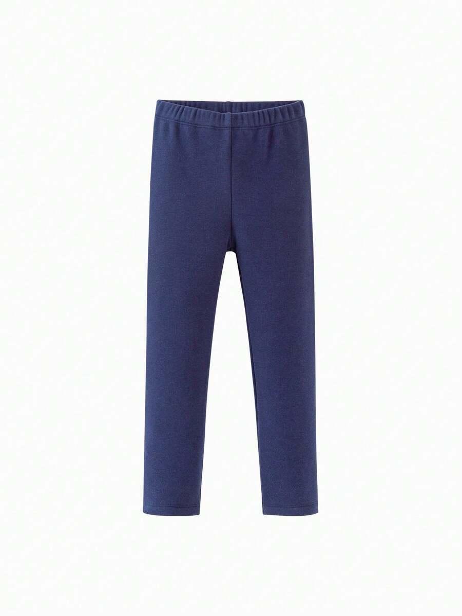 granatowe ocieplane legginsy