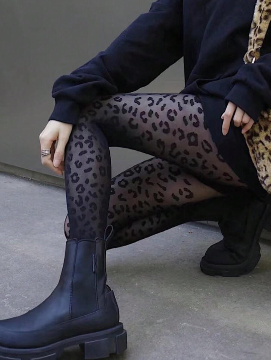 rajstopy wzór animal print
