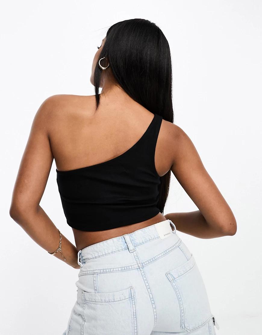 asymetryczny crop top wycięcie tekstura