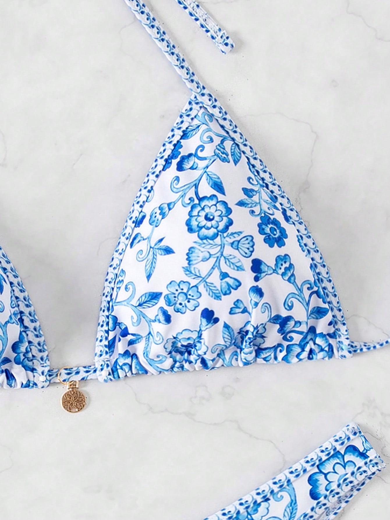 Dół od bikini kwiaty 