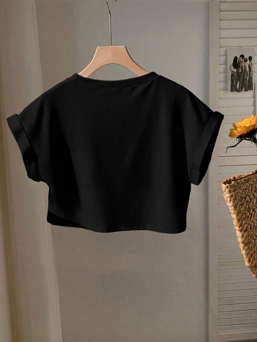 T-SHIRT DAMSKI OKRĄGŁY DEKOLT 