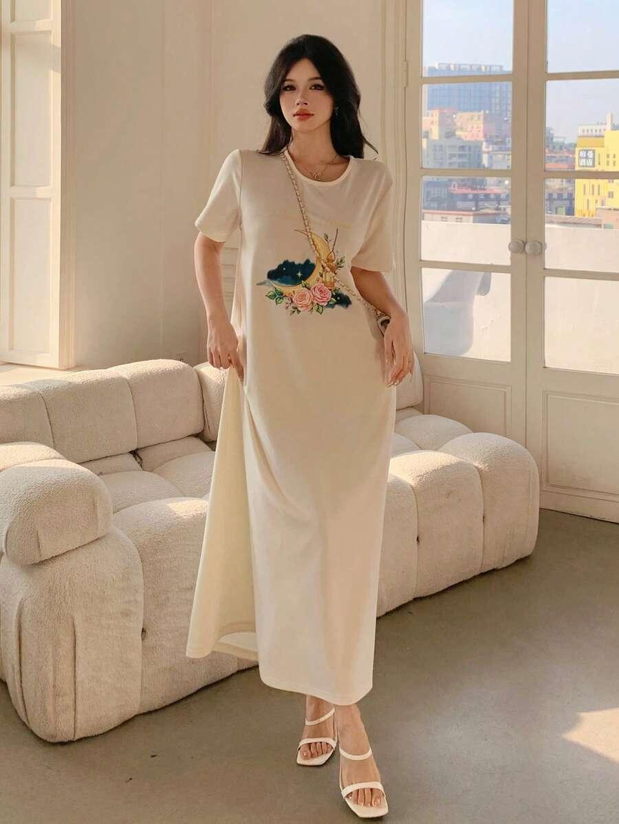 maxi sukienka print