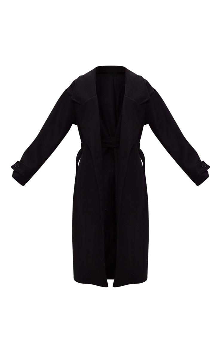 klasyczny czarny płaszcz