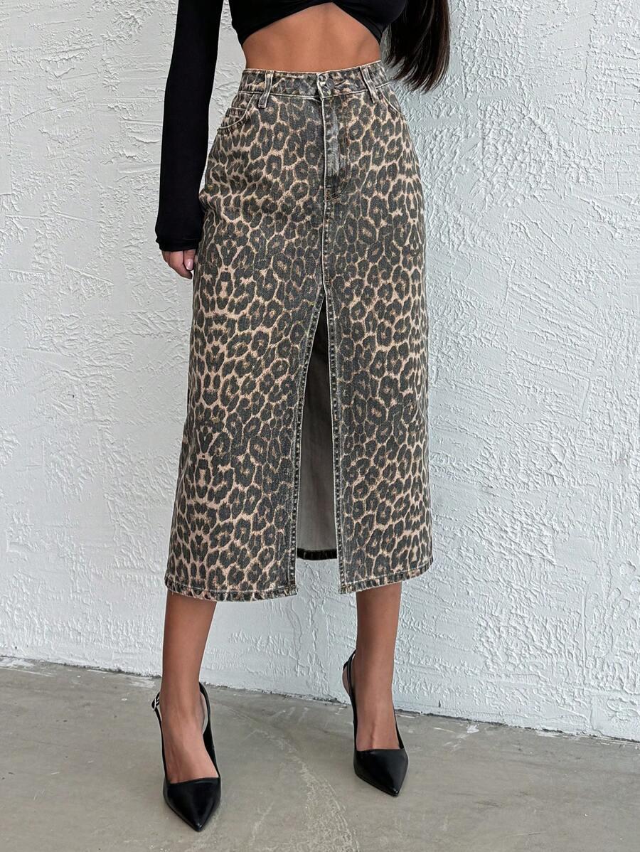 SPÓDNICA ANIMAL PRINT ROZCIĘCIE