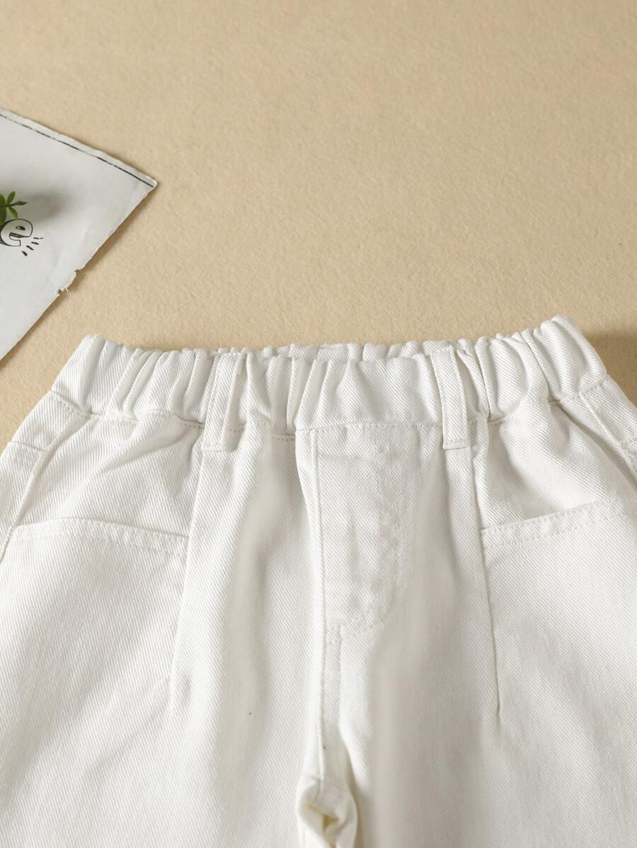 BIAŁE SPODNIE JEANS