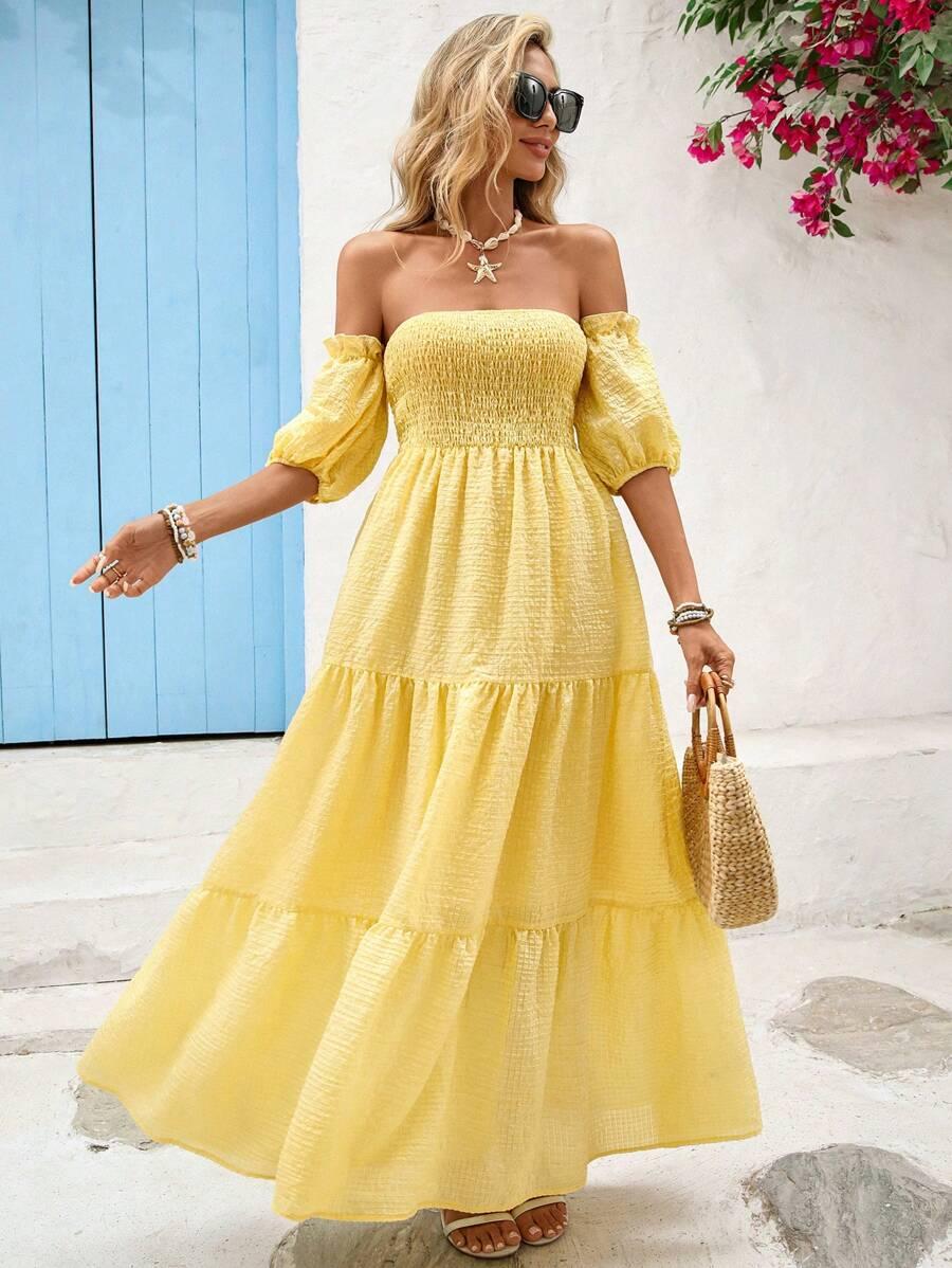 SUKIENKA KOKTAJLOWA MAXI CARMEN LYOCELL