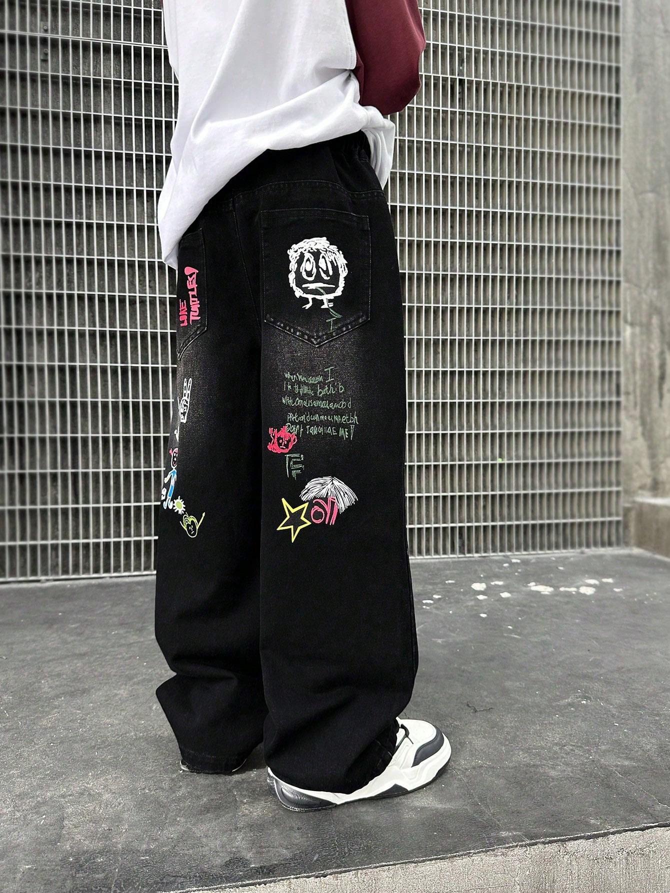 CZARNE SPODNIE JEANS 