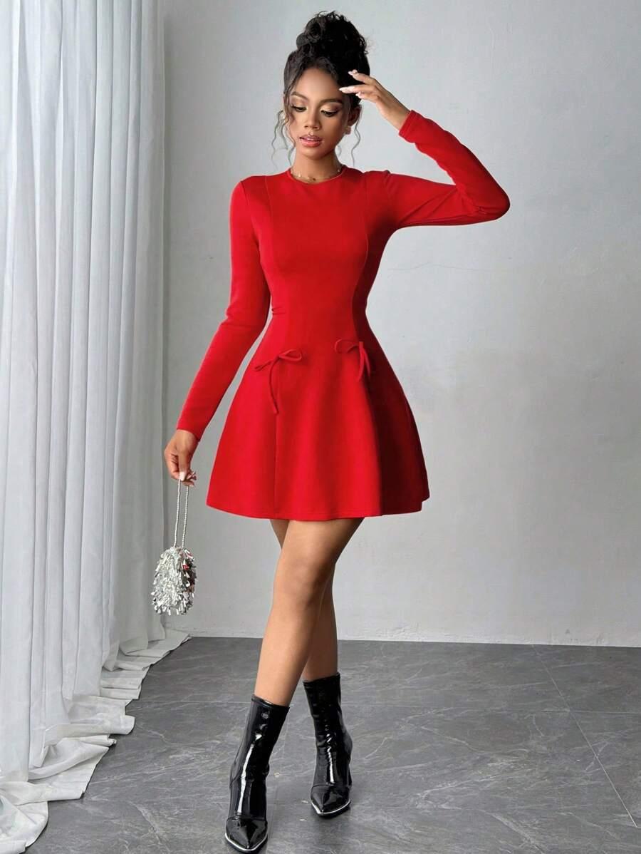 czerwona mini sukienka