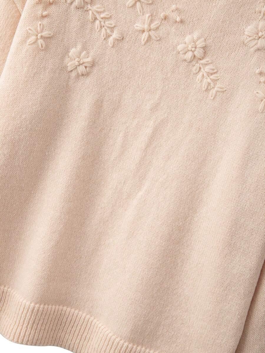 sweter haft kwiaty
